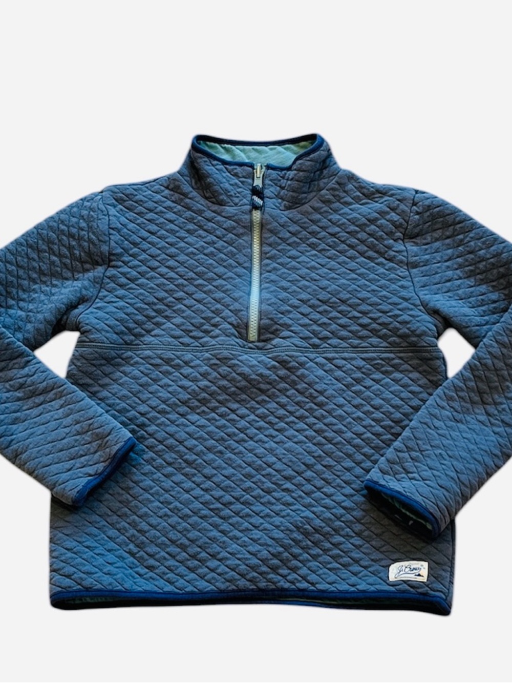 Crewcuts L(10-11) Quilted Jersey Reversible Half-zip Sweatshirt